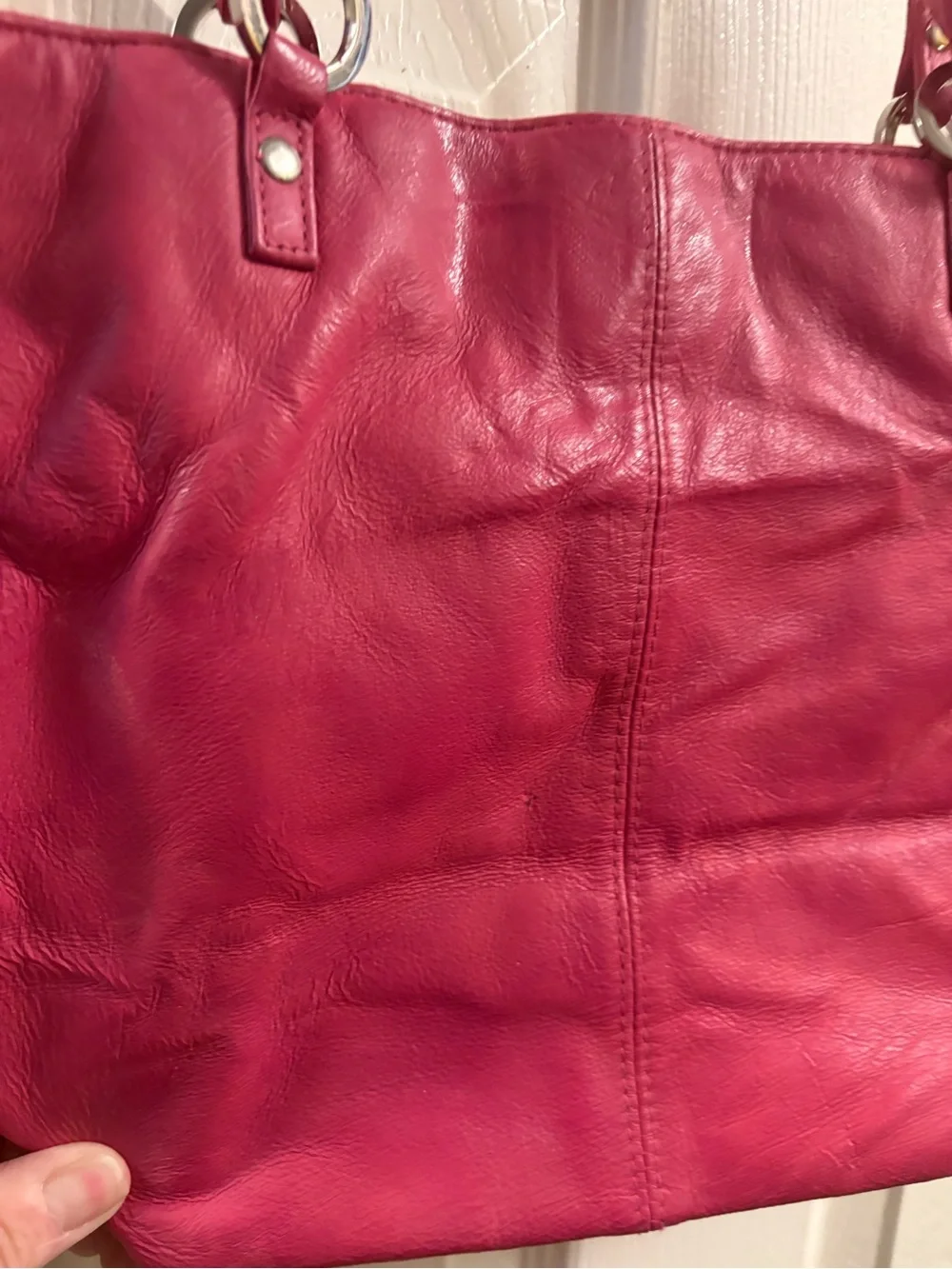 Wilsons Leather Pink Leather Shoulder Tote
